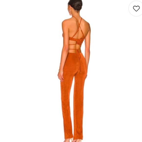Superdown Irene Strappy Pant Set in Rust Size Medium - Picture 3 of 6